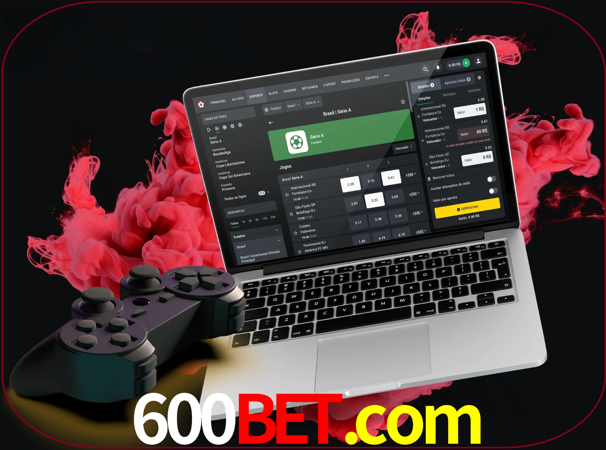 Visite a secção especial de jogos de vídeo em 600bet para descobrir em que jogos pode apostar e ganhar muito dinheiro.